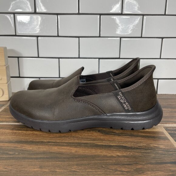 Skechers Slip-ins On The Go Flex Captivating Womens 7 Shoes Chocolate Hands Free - Picture 1 of 14